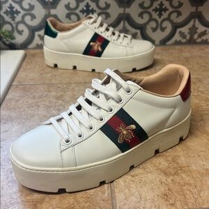 Gucci Ace Platform women’s sneakers in size 37-1/2